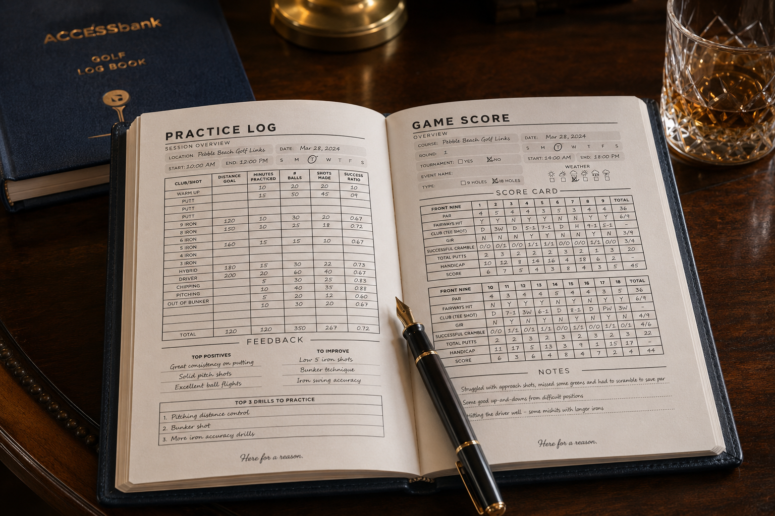 Golf log books