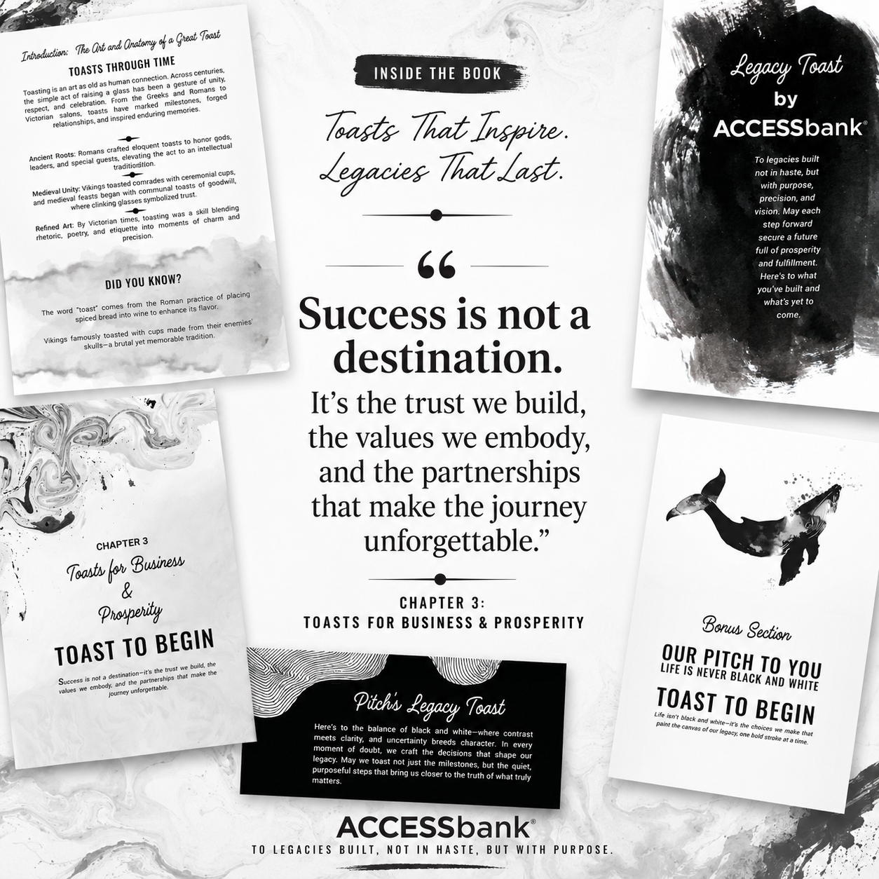 Inside the Art of Toasting book — toasts that inspire, legacies that last